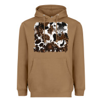Toasted Coconut leopard cowhide background Heavyweight Hoodie - RanaPortraitStore