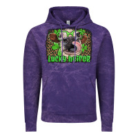 Cloud Purple lucky heifer with glasses st patricks Vintage Hoodie - Artiststas