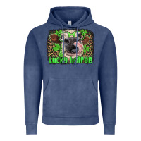 Vintage Denim lucky heifer with glasses st patricks Vintage Hoodie - Artiststas