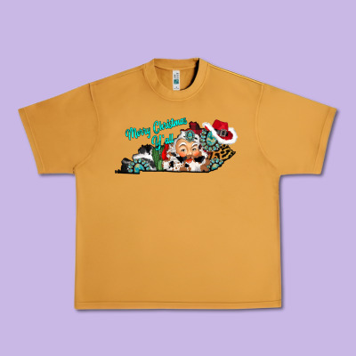 Merry Christmas Y'all Kentucky Urban Heavy Tee Designed By Cowhidedigitalart