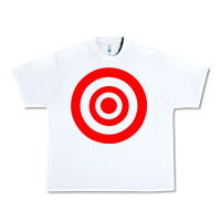 White bullseye target Urban Heavy Tee - linhVisuals