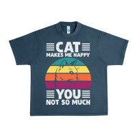 Midnight Navy Funny Cat Lover Sarcastic Cat Memes Urban Heavy Tee - linhVisuals