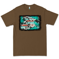 Cacao western serape cowhide turquoise glitter Premium Tee - FaDigitalArtStudio