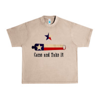 French Oak come and take it   texas flag essential Urban Heavy Tee - linhVisuals