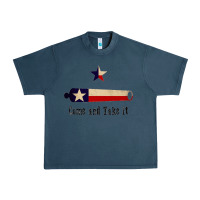 Midnight Navy come and take it   texas flag essential Urban Heavy Tee - linhVisuals