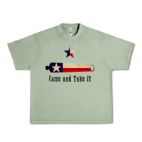 Oil Green come and take it   texas flag essential Urban Heavy Tee - linhVisuals