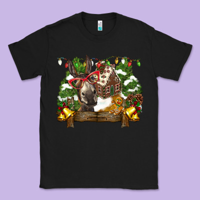 Christmas Donkey Candy House Classic Tee Designed By Barkaloodesign