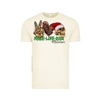 Vintage Arctic Peace Love Rock Christmas Vintage Tee - CowhideDigitalArt