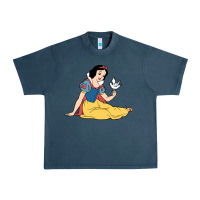 Midnight Navy snow white Urban Heavy Tee - linhVisuals