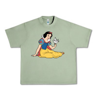 Oil Green snow white Urban Heavy Tee - linhVisuals