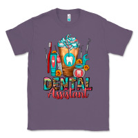 Lavender Dental Assistant Dentist Frappe Classic Tee - FaDigitalArtStudio