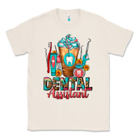 Natural Dental Assistant Dentist Frappe Classic Tee - FaDigitalArtStudio