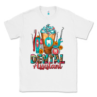 White Dental Assistant Dentist Frappe Classic Tee - FaDigitalArtStudio