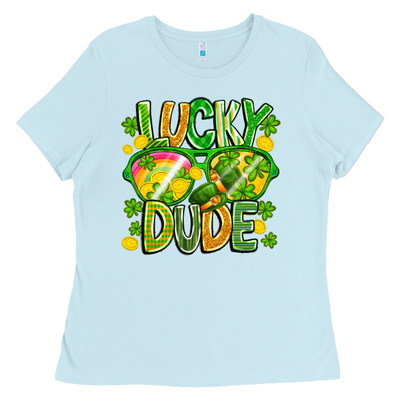 Lucky Dude Ladies Tee by CowhideDigitalArt | Teevron