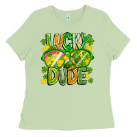 Matcha Lucky Dude Ladies Tee - CowhideDigitalArt