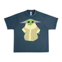 Midnight Navy Baby Grogu Legend Urban Heavy Tee - linhVisuals