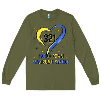Army Green world down syndrome symbol Long Sleeve Tee - Artiststas