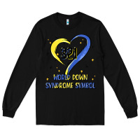 Black world down syndrome symbol Long Sleeve Tee - Artiststas