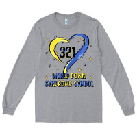 Heather Grey world down syndrome symbol Long Sleeve Tee - Artiststas