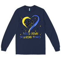 Navy world down syndrome symbol Long Sleeve Tee - Artiststas