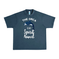 Midnight Navy orca spirit animal killer whale ocean sea marine funny water raglan ba Urban Heavy Tee - linhVisuals