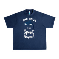 Navy orca spirit animal killer whale ocean sea marine funny water raglan ba Urban Heavy Tee - linhVisuals