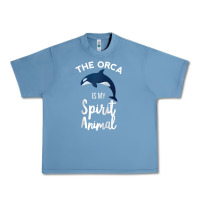 Pebble Blue orca spirit animal killer whale ocean sea marine funny water raglan ba Urban Heavy Tee - linhVisuals