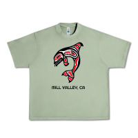 Oil Green mill valley, california native american orca killer whale raglan baseb Urban Heavy Tee - linhVisuals