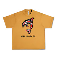Peanut Butter mill valley, california native american orca killer whale raglan baseb Urban Heavy Tee - linhVisuals