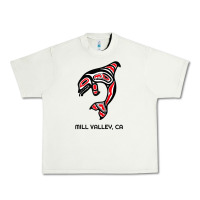 Pistachio mill valley, california native american orca killer whale raglan baseb Urban Heavy Tee - linhVisuals