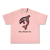Salmon mill valley, california native american orca killer whale raglan baseb Urban Heavy Tee - linhVisuals