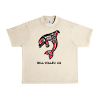 Sandshell mill valley, california native american orca killer whale raglan baseb Urban Heavy Tee - linhVisuals