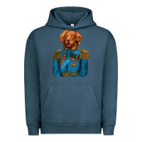 Pigment Midnight Navy Golden Retriever Dog Portrait,Custom Pet Portraits,Renaissance Dog Urban Hoodie - RanaPortraitStore