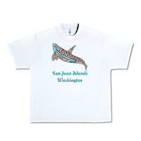 White san juan islands upward orca killer whale native american raglan baseb Urban Heavy Tee - linhVisuals