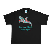 Black san juan islands upward orca killer whale native american raglan baseb Urban Heavy Tee - linhVisuals