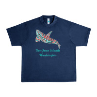 Navy san juan islands upward orca killer whale native american raglan baseb Urban Heavy Tee - linhVisuals