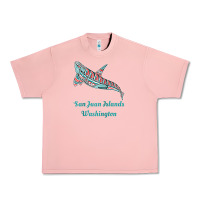 Salmon san juan islands upward orca killer whale native american raglan baseb Urban Heavy Tee - linhVisuals