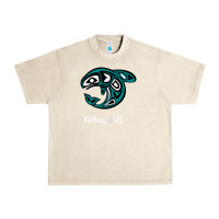 Sandshell sitka alaska native american tribal orca killer whale raglan baseball Urban Heavy Tee - linhVisuals