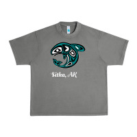Tornado sitka alaska native american tribal orca killer whale raglan baseball Urban Heavy Tee - linhVisuals