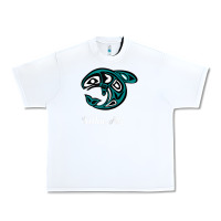 White sitka alaska native american tribal orca killer whale raglan baseball Urban Heavy Tee - linhVisuals