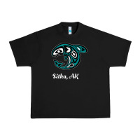 Black sitka alaska native american tribal orca killer whale raglan baseball Urban Heavy Tee - linhVisuals