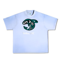 Grape Ice sitka alaska native american tribal orca killer whale raglan baseball Urban Heavy Tee - linhVisuals
