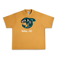 Peanut Butter sitka alaska native american tribal orca killer whale raglan baseball Urban Heavy Tee - linhVisuals