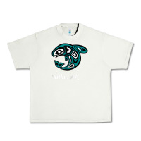 Pistachio sitka alaska native american tribal orca killer whale raglan baseball Urban Heavy Tee - linhVisuals
