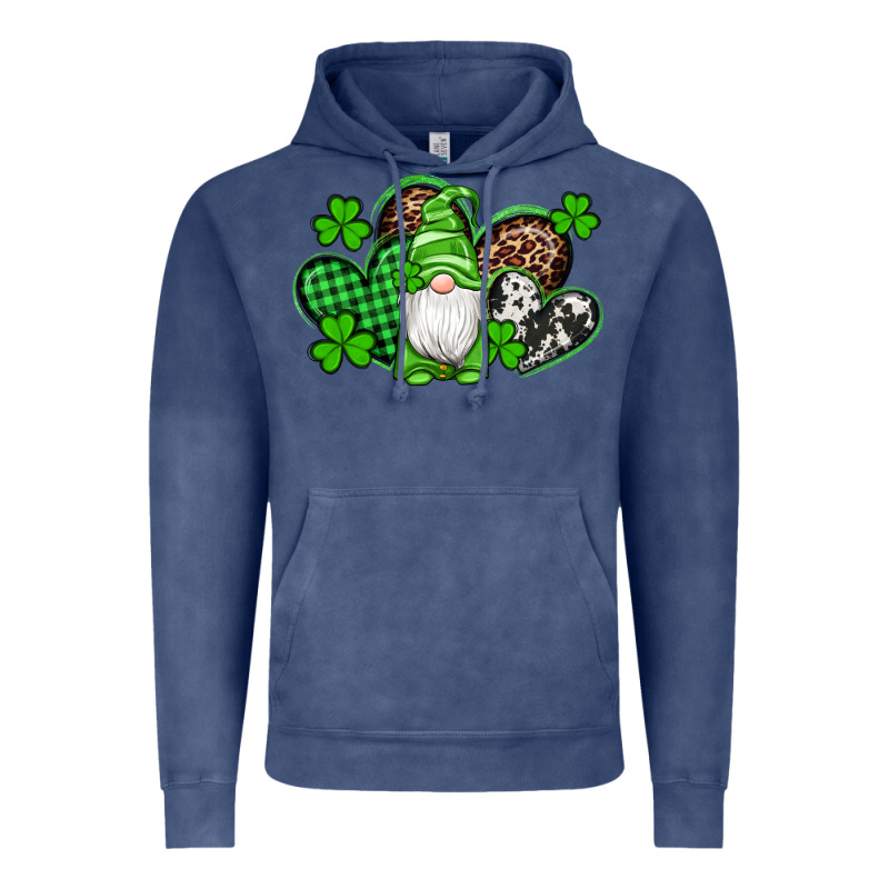 St Patricks Day Gnome With Western Hearts Vintage Hoodie by Artiststas | Teevron