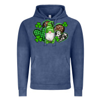 Vintage Denim st patricks day gnome with western hearts Vintage Hoodie - Artiststas