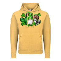 Vintage Mustard st patricks day gnome with western hearts Vintage Hoodie - Artiststas