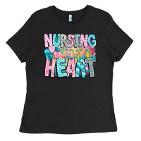 Black Nursing is a work of heart Ladies Tee - CowhideDigitalArt