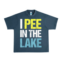 Midnight Navy i pee in the lake funny summer vacation t shirt Urban Heavy Tee - linhVisuals