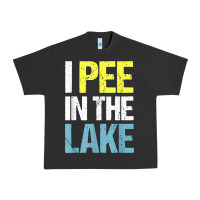 Pigment Black i pee in the lake funny summer vacation t shirt Urban Heavy Tee - linhVisuals
